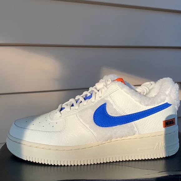 Nike Shoes - Nike Air Force 1 '07 Women’s Coconut Milk/Campfire Orange/Racer Blue Sneakers